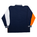 SOUTHPOLE Mens Polo Shirt Orange Striped Long Sleeve 2XL