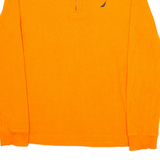 NAUTICA Mens Polo Shirt Orange Long Sleeve L