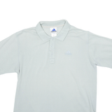ADIDAS Mens Polo Shirt Grey M