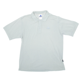 ADIDAS Mens Polo Shirt Grey M