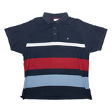 ELLESSE Mens Polo Shirt Blue Striped M