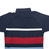 ELLESSE Mens Polo Shirt Blue Striped M