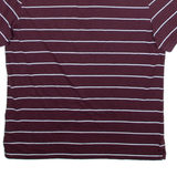 CALVIN KLEIN Mens Polo Shirt Maroon Striped M
