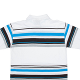 AVIREX Mens Polo Shirt White Striped L