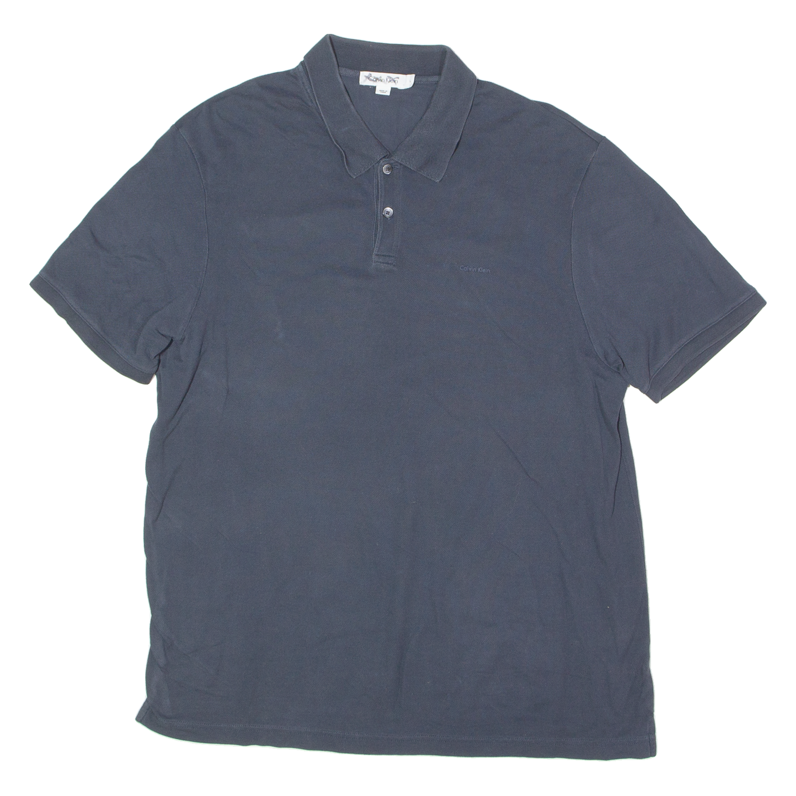 CALVIN KLEIN Mens Polo Shirt Blue L