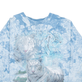 BACK TO EARTH Mens T-Shirt Blue Long Sleeve L