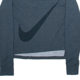 NIKE Womens T-Shirt Grey Long Sleeve S