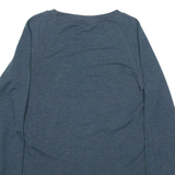 NIKE Womens T-Shirt Grey Long Sleeve S