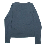 NIKE Womens T-Shirt Grey Long Sleeve S