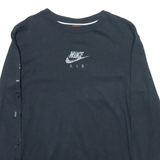 NIKE Womens T-Shirt Black Long Sleeve XS