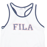 FILA Girls Vest White Sleeveless 9-10Y