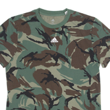 ADIDAS Camouflage Womens T-Shirt Green XS