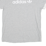 ADIDAS Womens T-Shirt Grey UK 8