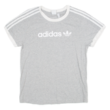 ADIDAS Womens T-Shirt Grey UK 8