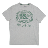 TOMMY HILFIGER Womens T-Shirt Grey XS