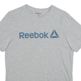 REEBOK Mens T-Shirt Grey M