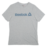 REEBOK Mens T-Shirt Grey M