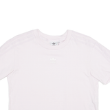 ADIDAS Cropped Womens T-Shirt Pink UK 16