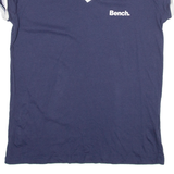 BENCH Womens T-Shirt Blue V-Neck UK 16