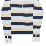 TOMMY HILFIGER Golf Womens Polo Shirt Blue Striped Long Sleeve S