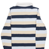 TOMMY HILFIGER Golf Womens Polo Shirt Blue Striped Long Sleeve S