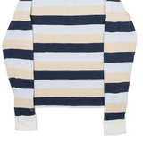 TOMMY HILFIGER Golf Womens Polo Shirt Blue Striped Long Sleeve S