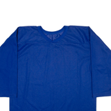 CCM Mesh Mens T-Shirt Blue Long Sleeve V-Neck L