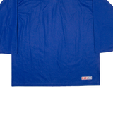 CCM Mesh Mens T-Shirt Blue Long Sleeve V-Neck L