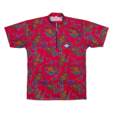 LOFFLER Cycling Mens T-Shirt Red 1/4 Zip L