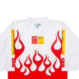 OCHSNER HOCKEY Mens T-Shirt White Long Sleeve V-Neck S