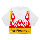 OCHSNER HOCKEY Mens T-Shirt White Long Sleeve V-Neck S