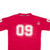 FITNESS WOLF Mens T-Shirt Red V-Neck 2XL