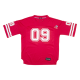 FITNESS WOLF Mens T-Shirt Red V-Neck 2XL