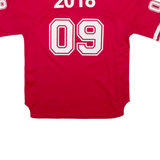 FITNESS WOLF Mens T-Shirt Red V-Neck 2XL