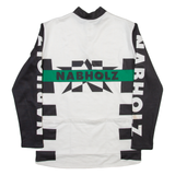 Cycling Mens Jersey White Long Sleeve 1/4 Zip M