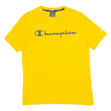 CHAMPION Mens T-Shirt Yellow S