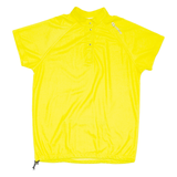 Bike Top Mens T-Shirt Yellow Button Neck M