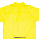 Bike Top Mens T-Shirt Yellow Button Neck M