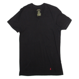 POLO RALPH LAUREN Mens T-Shirt Black V-Neck S