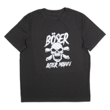 Skull Print Mens T-Shirt Black L