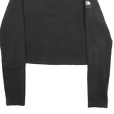 THE NORTH FACE Womens T-Shirt Black Long Sleeve 1/4 Zip M