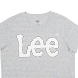 LEE Womens T-Shirt Silver XS
