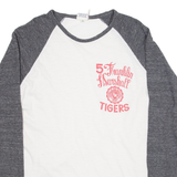 Franklin Marshall Varsity Womens T-Shirt Grey Long Sleeve USA L