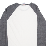 Franklin Marshall Varsity Womens T-Shirt Grey Long Sleeve USA L