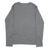 QUIKSILVER Womens T-Shirt Grey Long Sleeve 90s S
