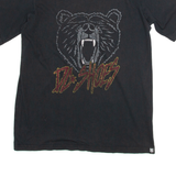 Tiger Print Womens T-Shirt Black XL