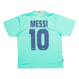 FCB Barcelona Football Shirt 2010/2011 Mens T-Shirt Green V-Neck M