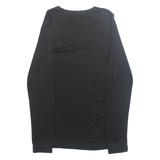 CONVERSE Boys T-Shirt Black Long Sleeve XL