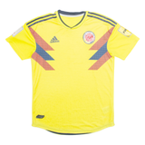 ADIDAS Columbia Mens Football Shirt T-Shirt Yellow M