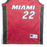 CHAMPION Miami 22 Nba Mens Vest Red Sleeveless USA V-Neck XS
